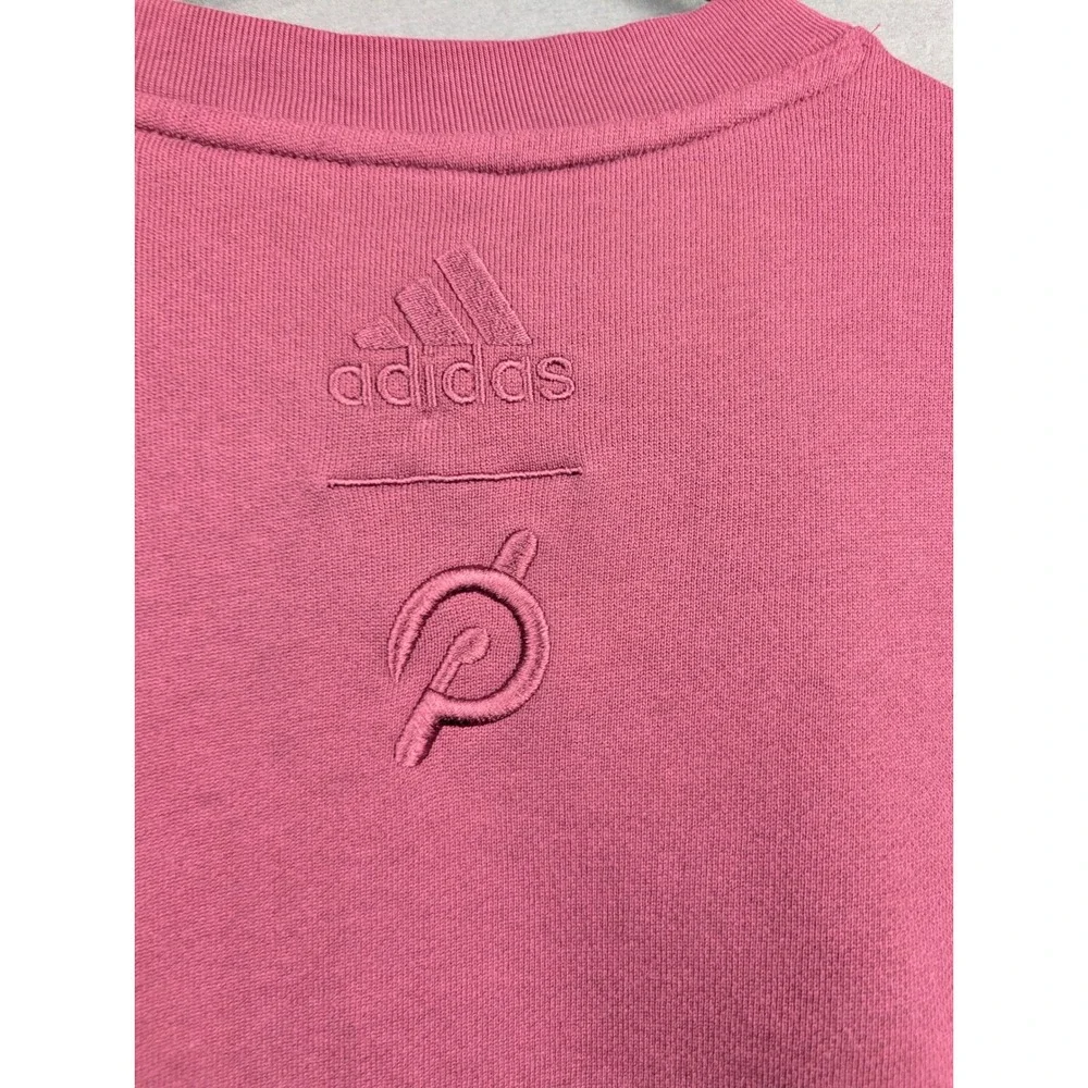 Adidas x Peloton Mens Crewneck Sweatshirt Maroon Graphic Pullover Medium